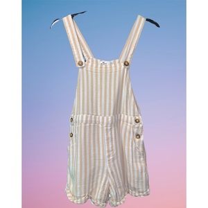 Hollister | Striped Short Overall Jumper Beige
